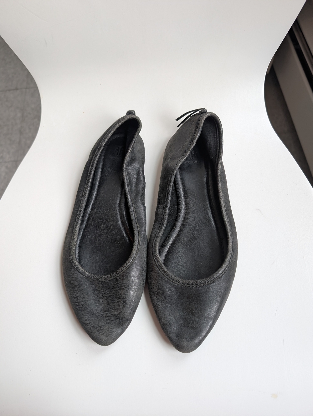 Frye Black Leather Flats